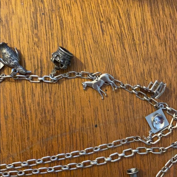 Sterling silver charms necklace vintage necklace